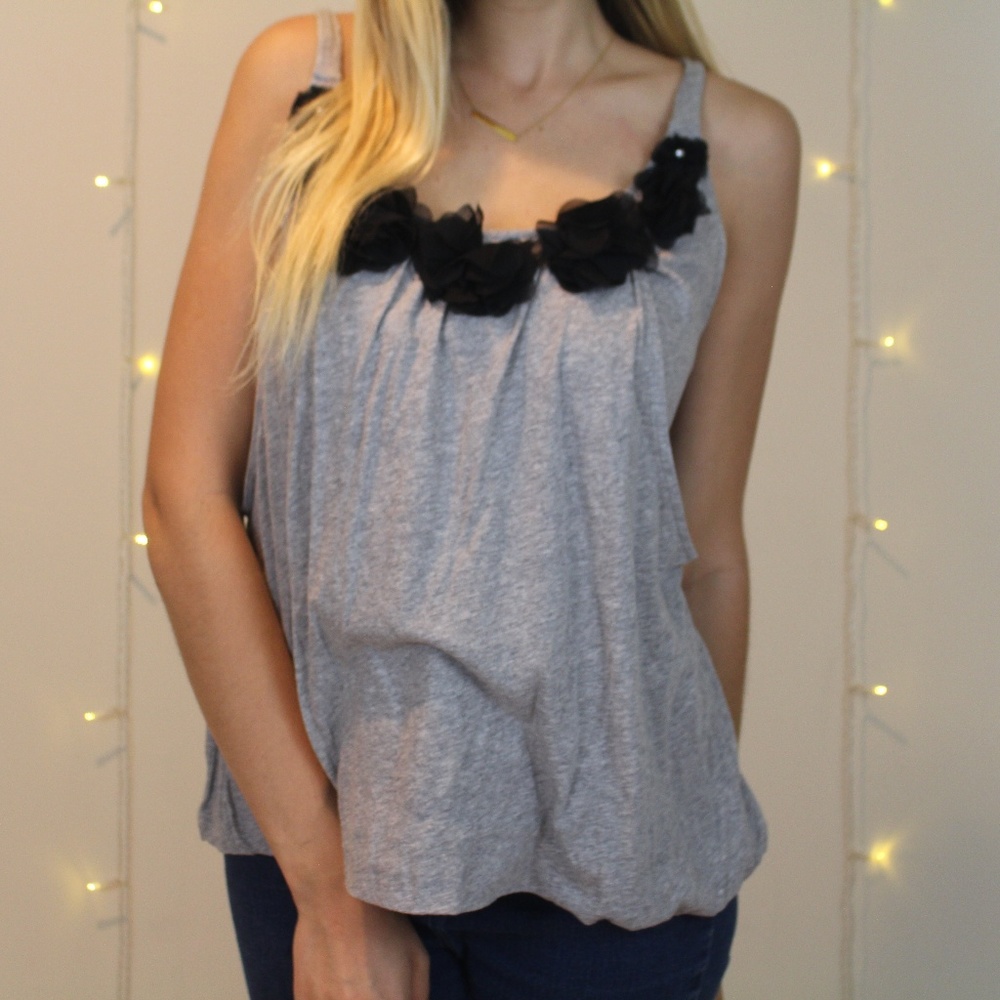 Forever 21 Jeweled Flower Top